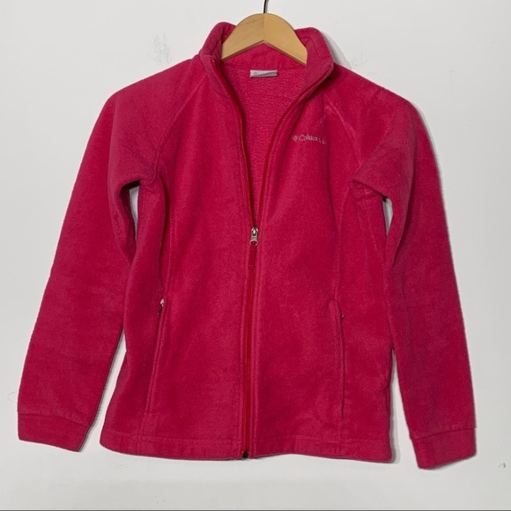 EUC Hot Pink Columbia Zip Front Fleece Jacket‎